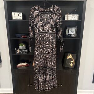 Chic Long Sleeve Floral Dress